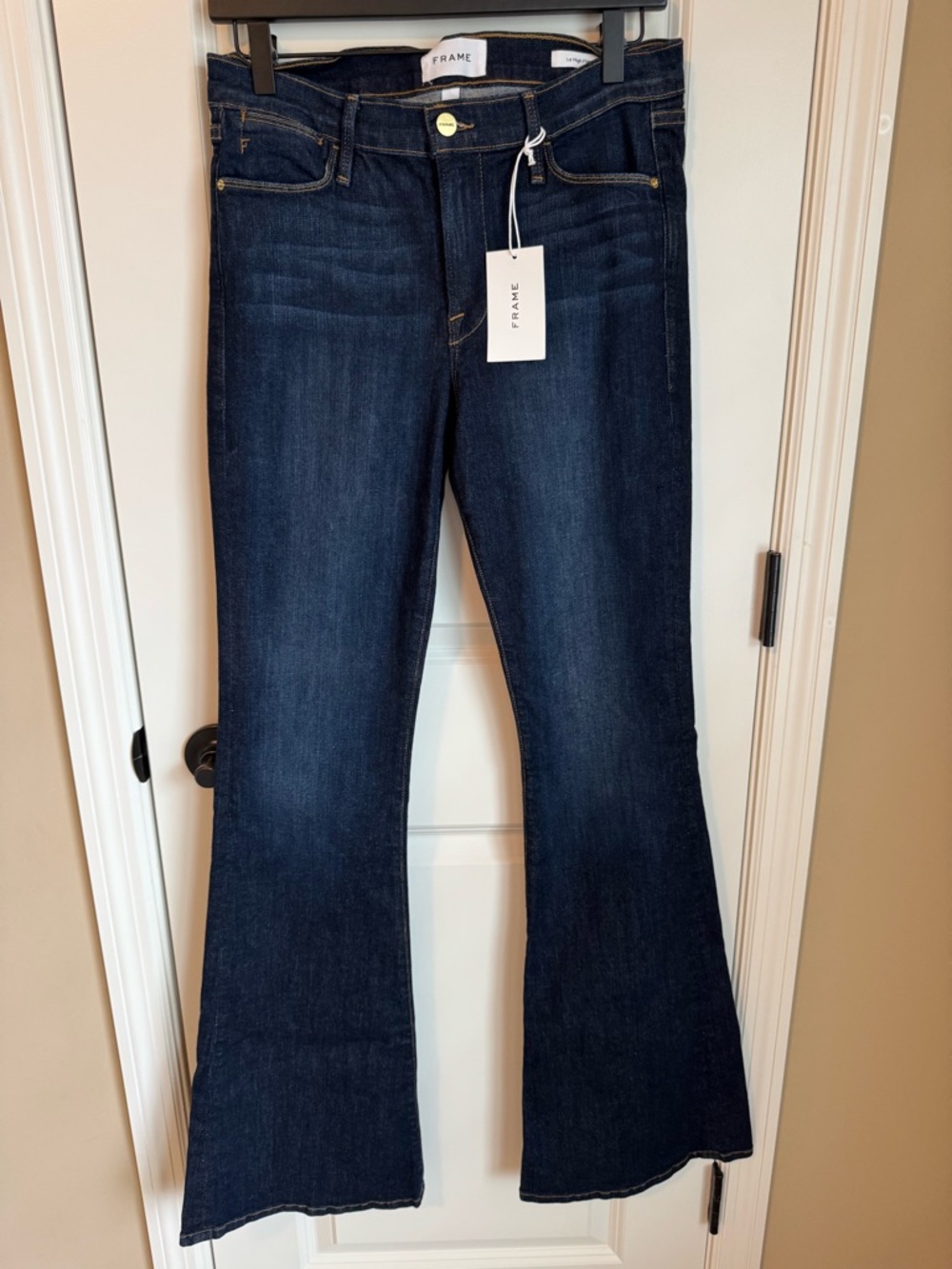 NWT Frame Denim Women's Dark Blue Le Flare High  Jeans